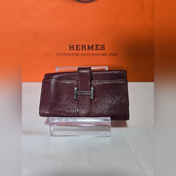 Hermès Bearn Key Holder- Deep Burgundy leather - Picture 4 of 16